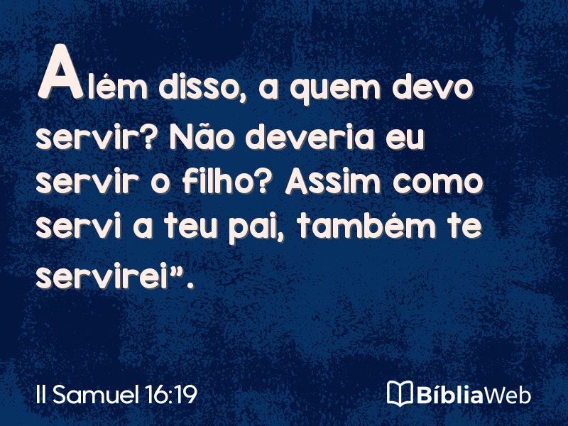 II Samuel 16:19 em imagem para compartilhar