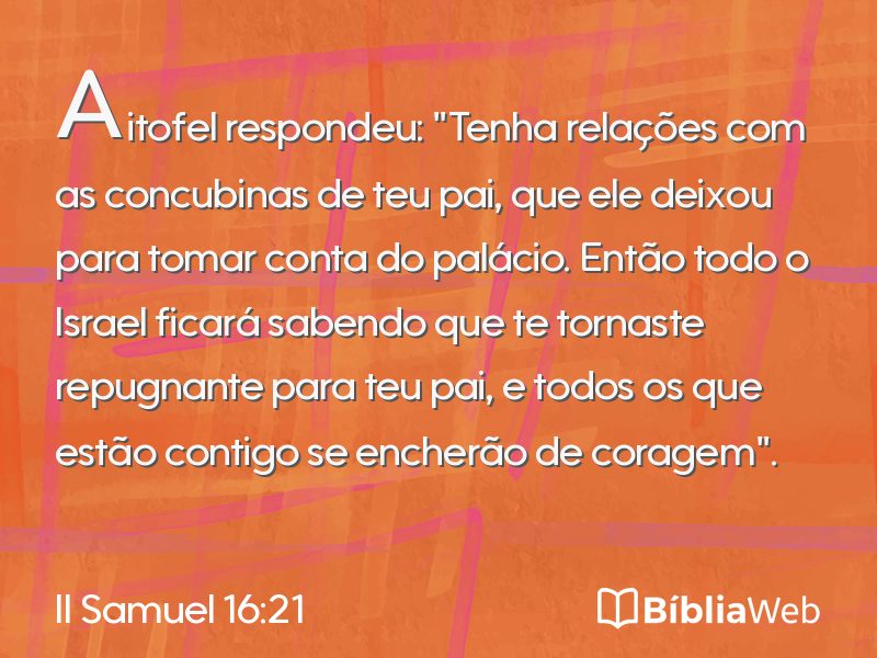 II Samuel 16:21 em imagem para compartilhar