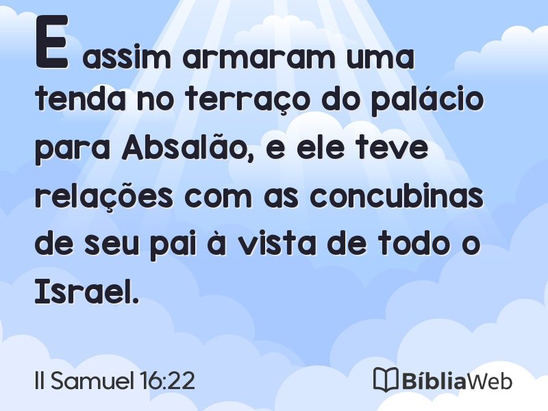 II Samuel 16:22 em imagem para compartilhar
