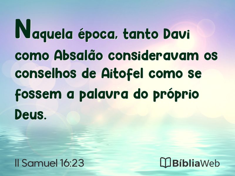 II Samuel 16:23 em imagem para compartilhar