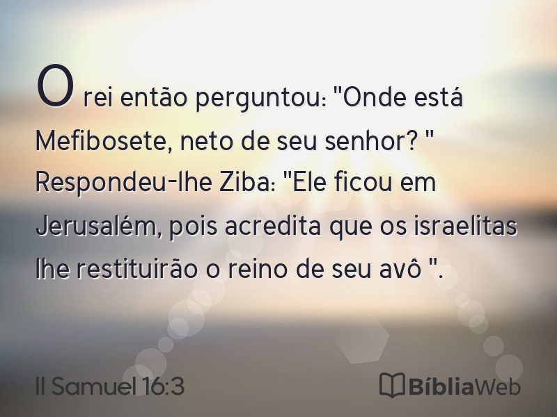 II Samuel 16:3 em imagem para compartilhar