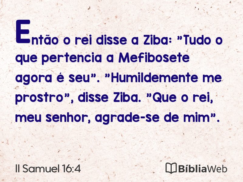 II Samuel 16:4 em imagem para compartilhar