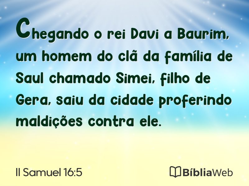II Samuel 16:5 em imagem para compartilhar