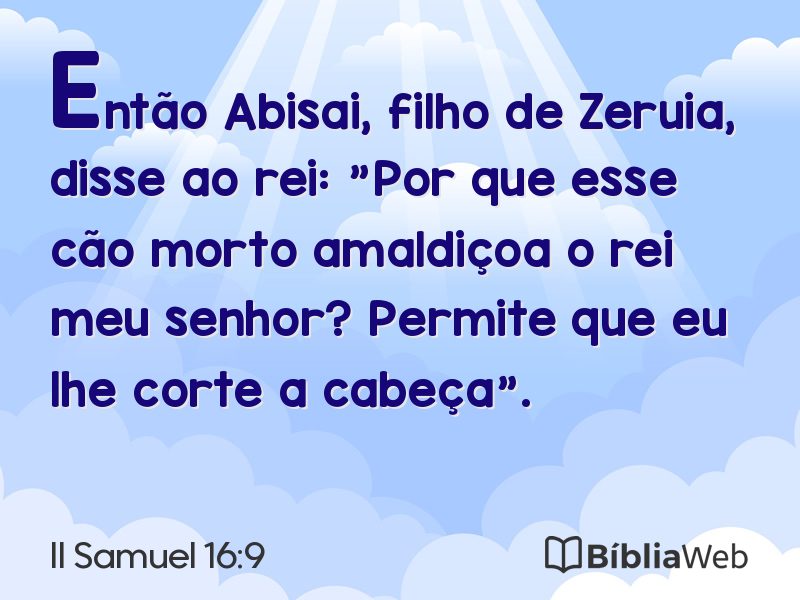 II Samuel 16:9 em imagem para compartilhar