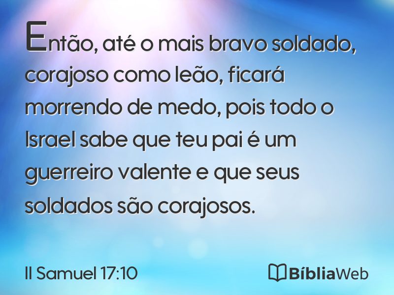II Samuel 17:10 em imagem para compartilhar