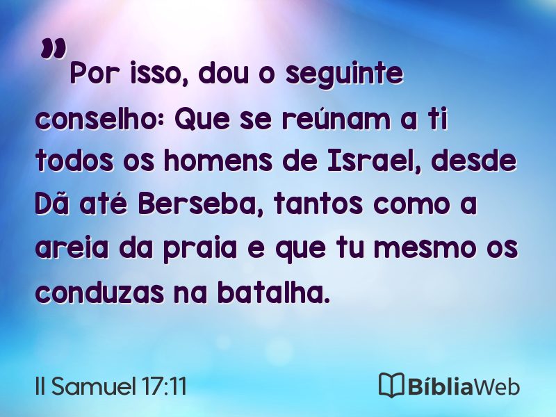 II Samuel 17:11 em imagem para compartilhar