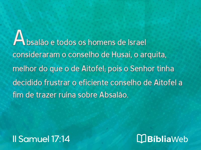 II Samuel 17:14 em imagem para compartilhar