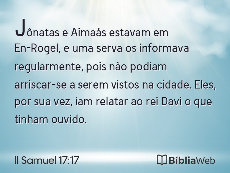 II Samuel 17:17 em imagem para compartilhar