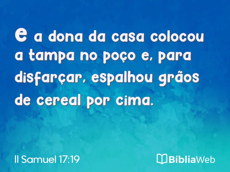 II Samuel 17:19 em imagem para compartilhar