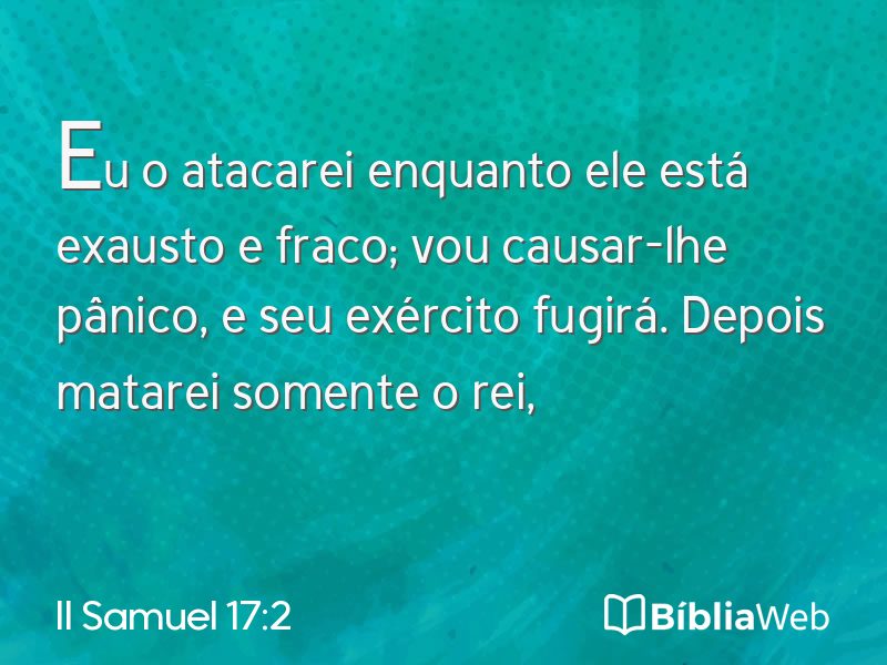 II Samuel 17:2 em imagem para compartilhar