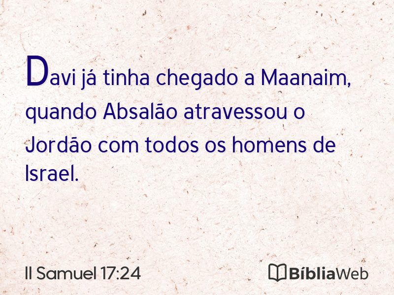 II Samuel 17:24 em imagem para compartilhar