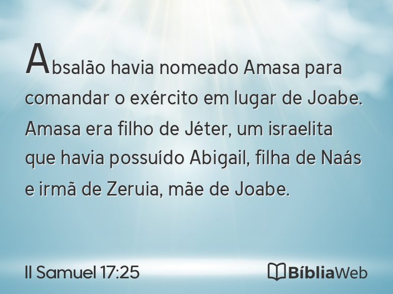 II Samuel 17:25 em imagem para compartilhar
