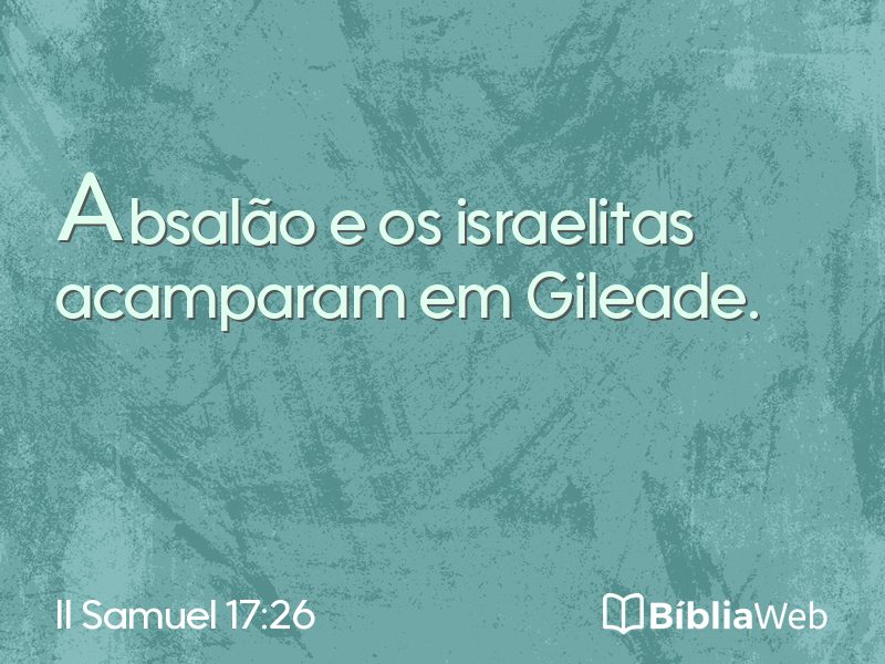 II Samuel 17:26 em imagem para compartilhar