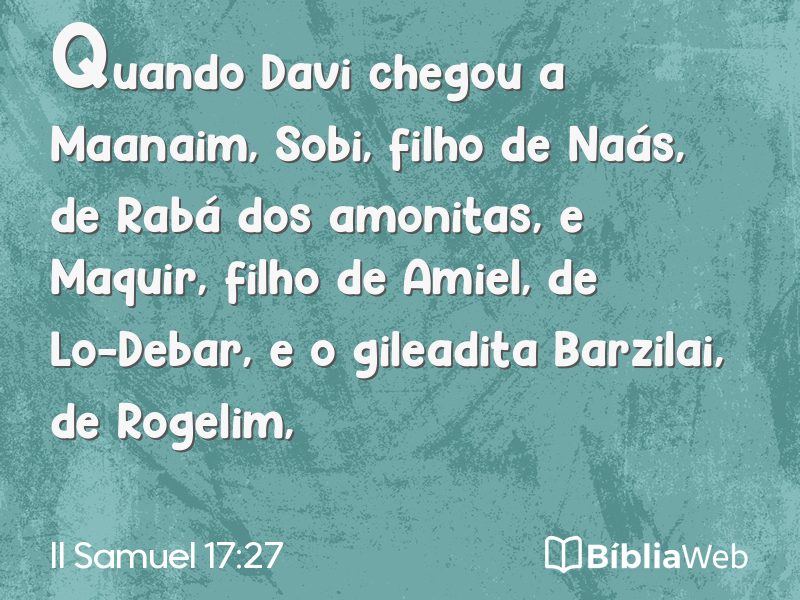 II Samuel 17:27 em imagem para compartilhar