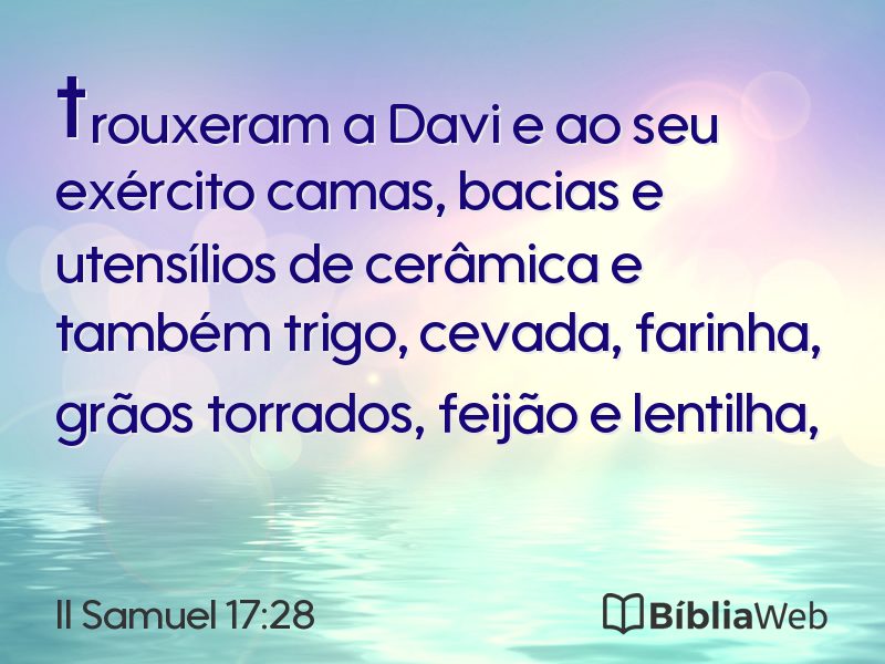 II Samuel 17:28 em imagem para compartilhar