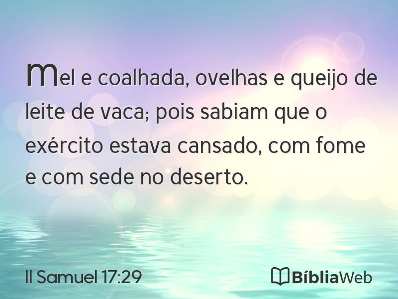 II Samuel 17:29 em imagem para compartilhar