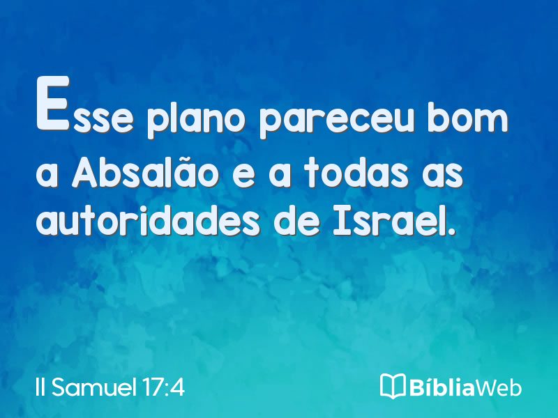 II Samuel 17:4 em imagem para compartilhar
