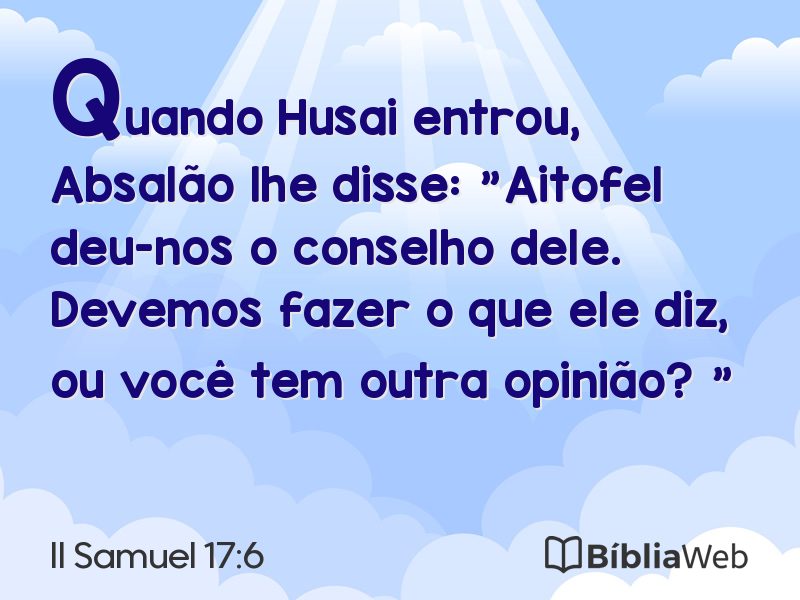 II Samuel 17:6 em imagem para compartilhar