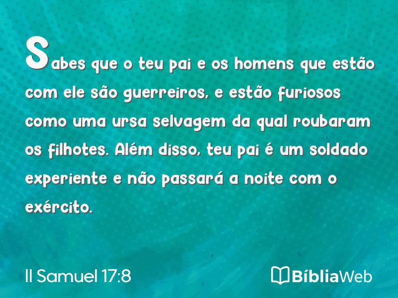 II Samuel 17:8 em imagem para compartilhar