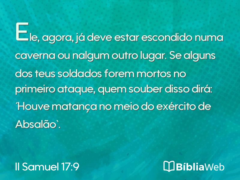 II Samuel 17:9 em imagem para compartilhar