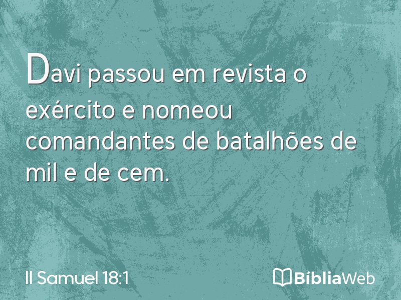 II Samuel 18:1 em imagem para compartilhar