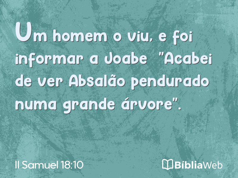 II Samuel 18:10 em imagem para compartilhar