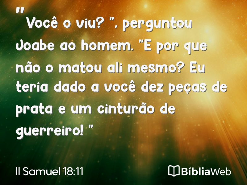 II Samuel 18:11 em imagem para compartilhar