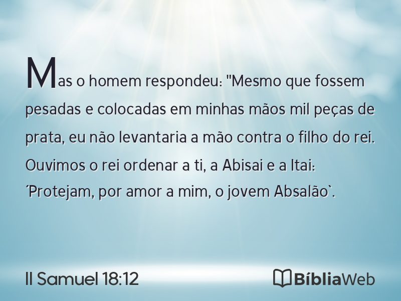 II Samuel 18:12 em imagem para compartilhar