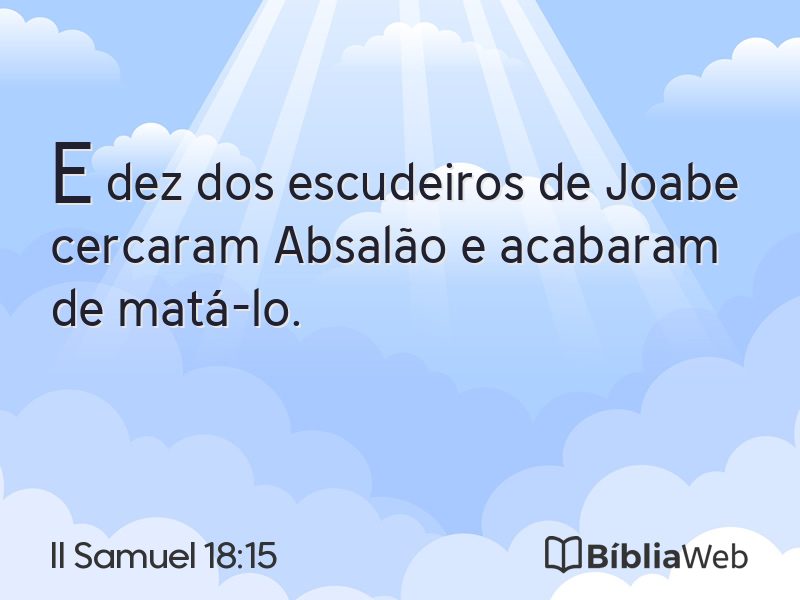 II Samuel 18:15 em imagem para compartilhar