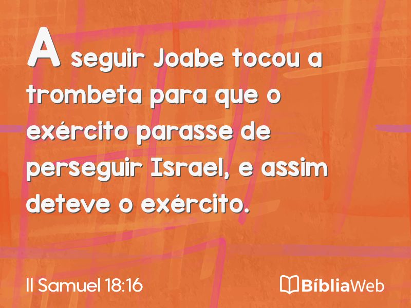 II Samuel 18:16 em imagem para compartilhar