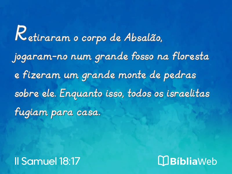 II Samuel 18:17 em imagem para compartilhar