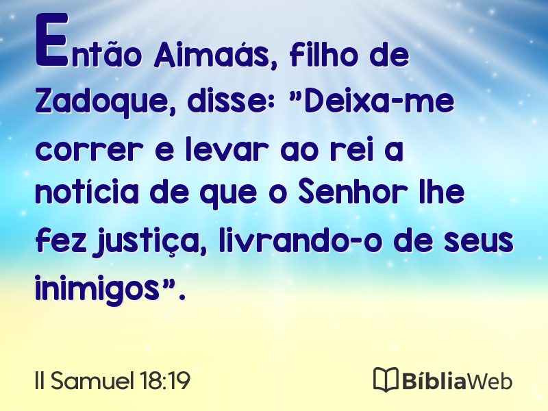 II Samuel 18:19 em imagem para compartilhar