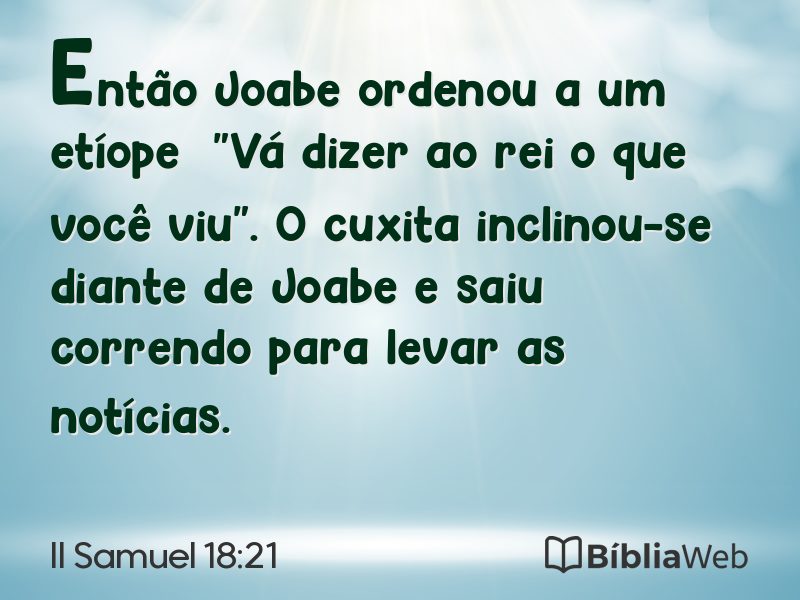 II Samuel 18:21 em imagem para compartilhar