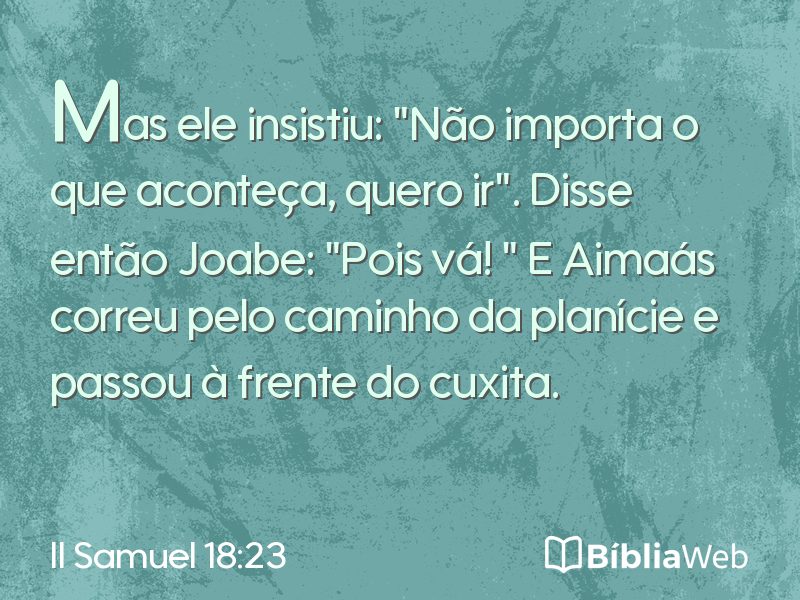 II Samuel 18:23 em imagem para compartilhar