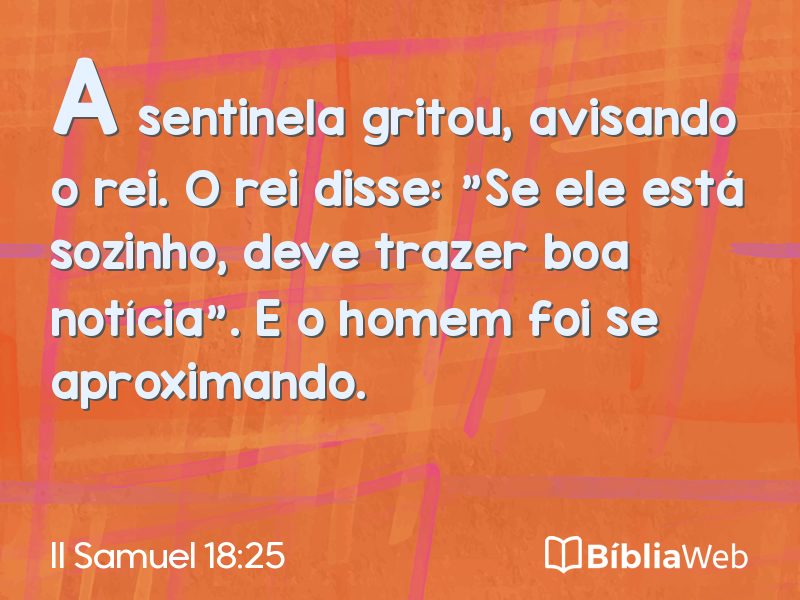 II Samuel 18:25 em imagem para compartilhar