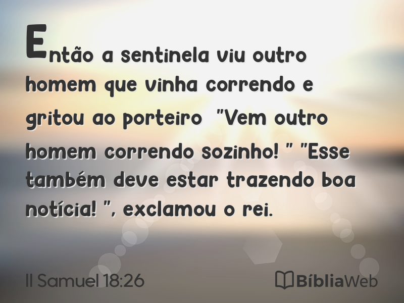 II Samuel 18:26 em imagem para compartilhar