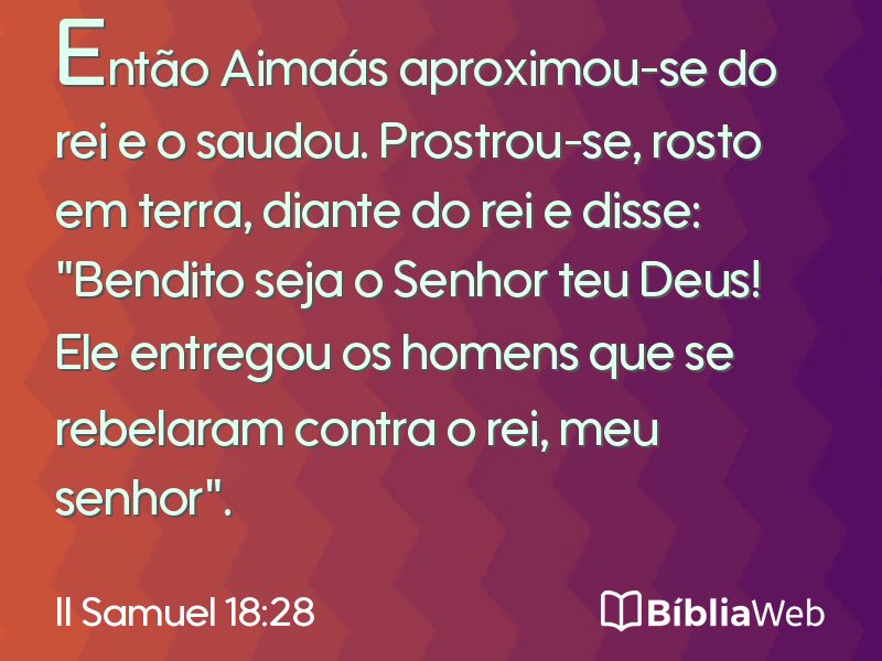 II Samuel 18:28 em imagem para compartilhar