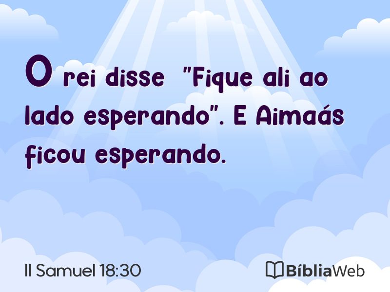 II Samuel 18:30 em imagem para compartilhar