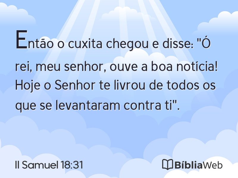 II Samuel 18:31 em imagem para compartilhar