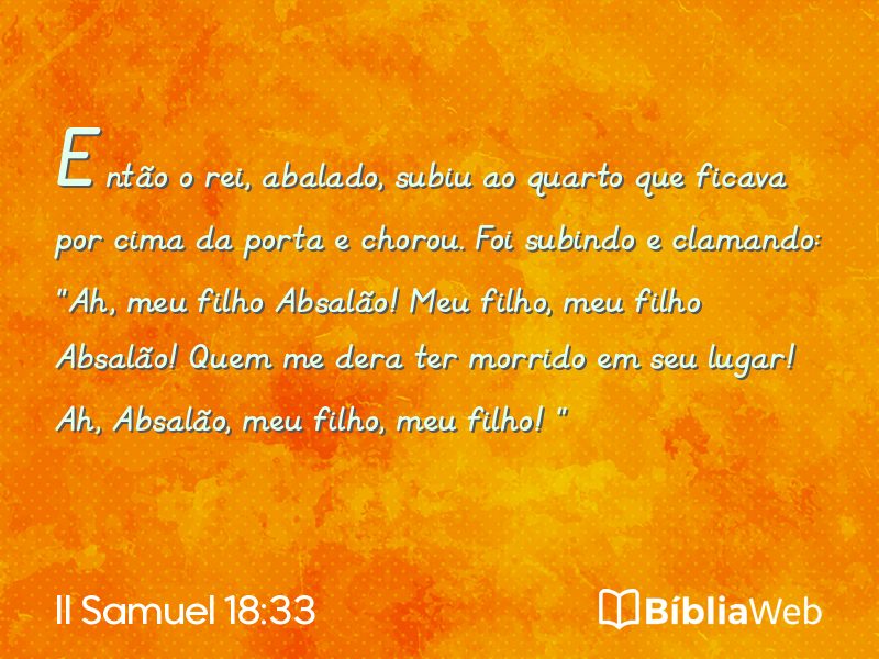 II Samuel 18:33 em imagem para compartilhar
