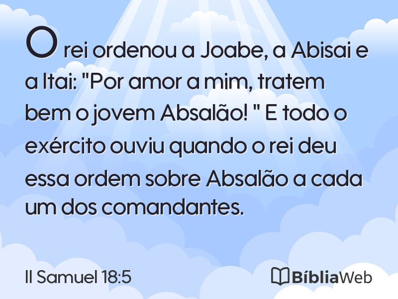II Samuel 18:5 em imagem para compartilhar