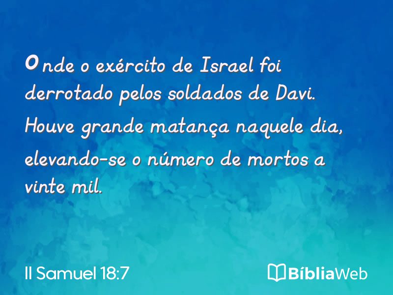 II Samuel 18:7 em imagem para compartilhar