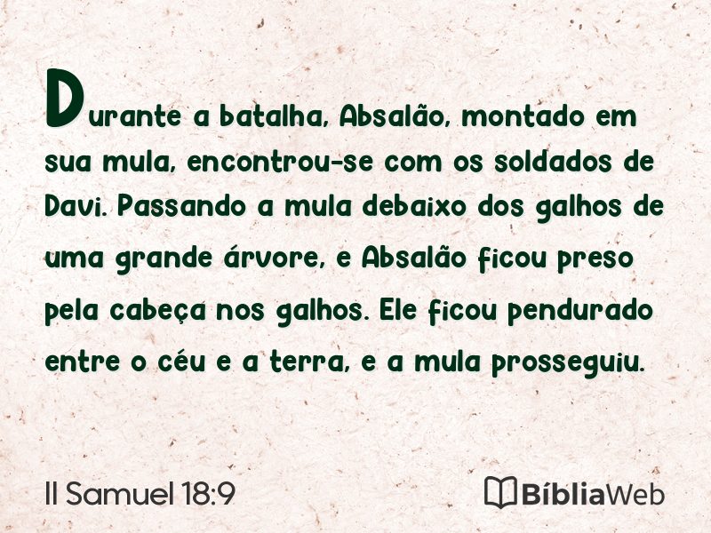 II Samuel 18:9 em imagem para compartilhar