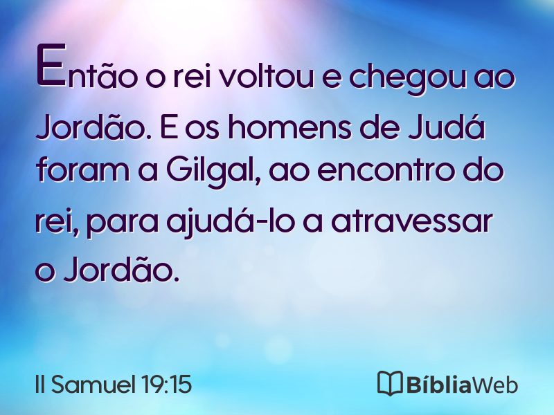 II Samuel 19:15 em imagem para compartilhar