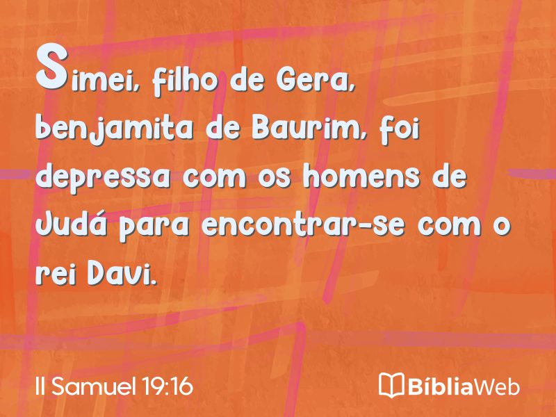 II Samuel 19:16 em imagem para compartilhar
