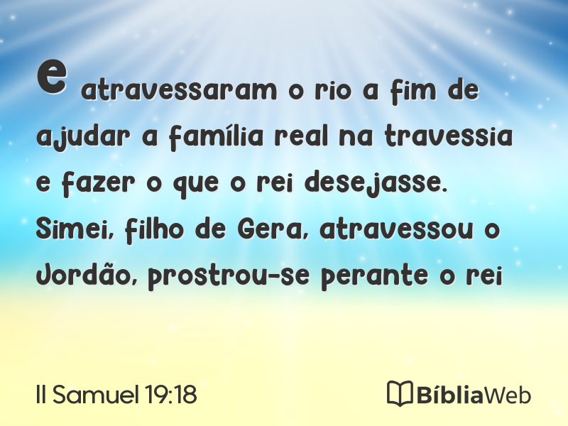 II Samuel 19:18 em imagem para compartilhar