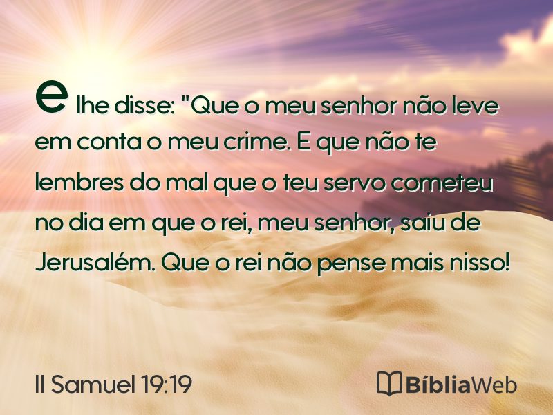II Samuel 19:19 em imagem para compartilhar