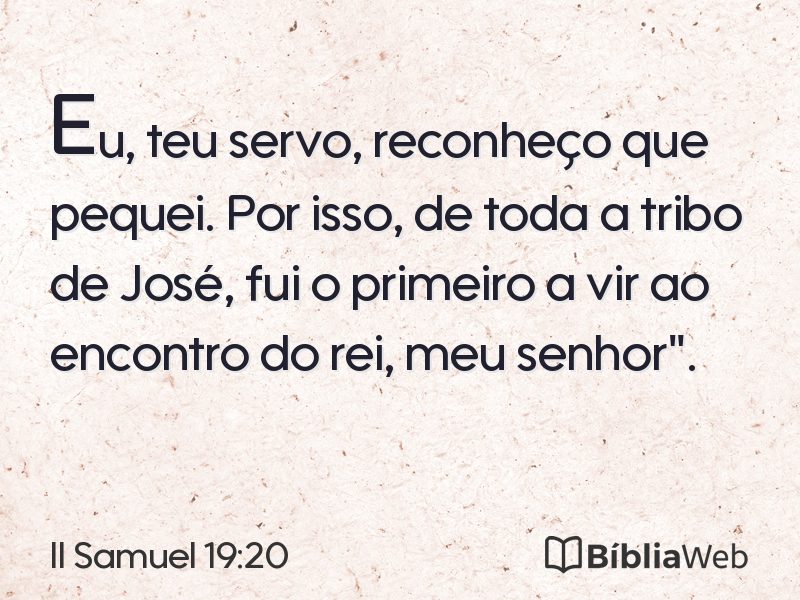 II Samuel 19:20 em imagem para compartilhar