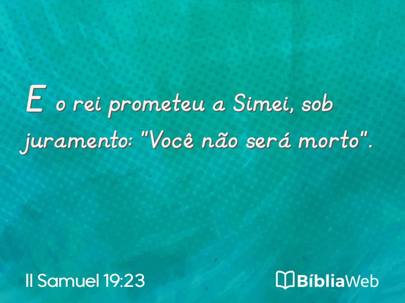 II Samuel 19:23 em imagem para compartilhar