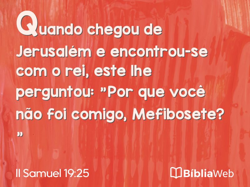 II Samuel 19:25 em imagem para compartilhar